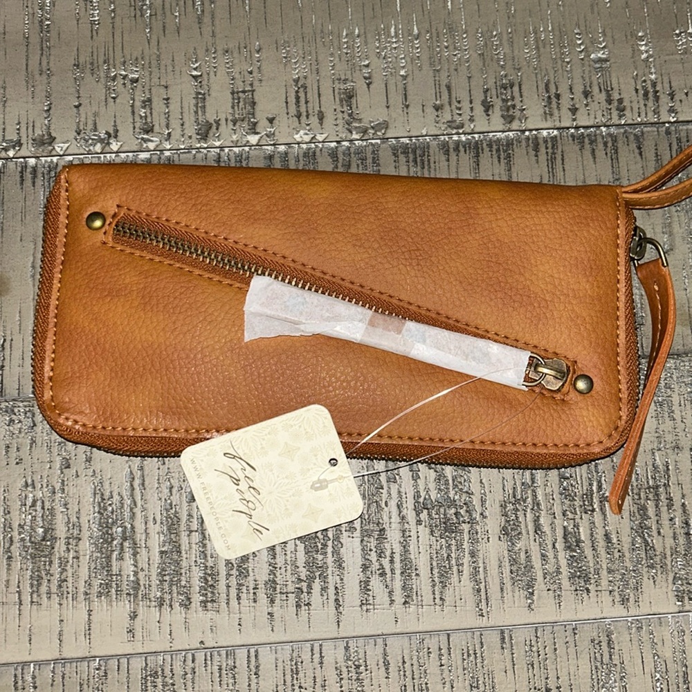 Free People vegan leather wristlet